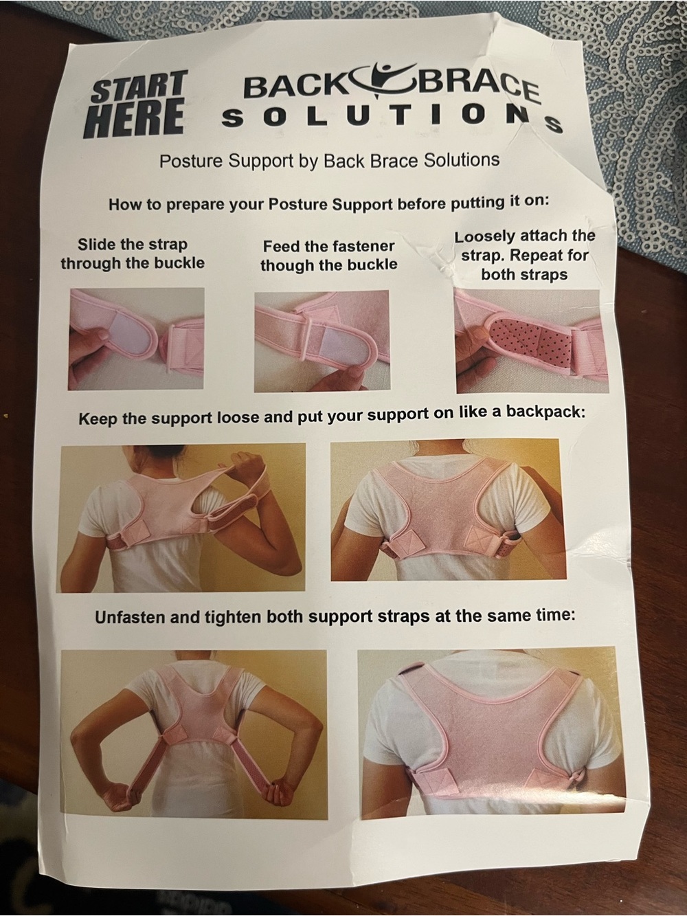 Women's Posture Support Top in Light Pink